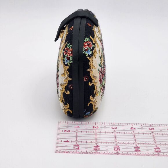 La Regale Vintage Needlepoint Floral Pattern Clutch Bag - Picture 11 of 11